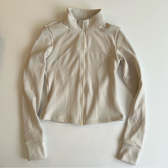 Jackets & Blazers - fleece-lined yoga jacket, ivory, xs